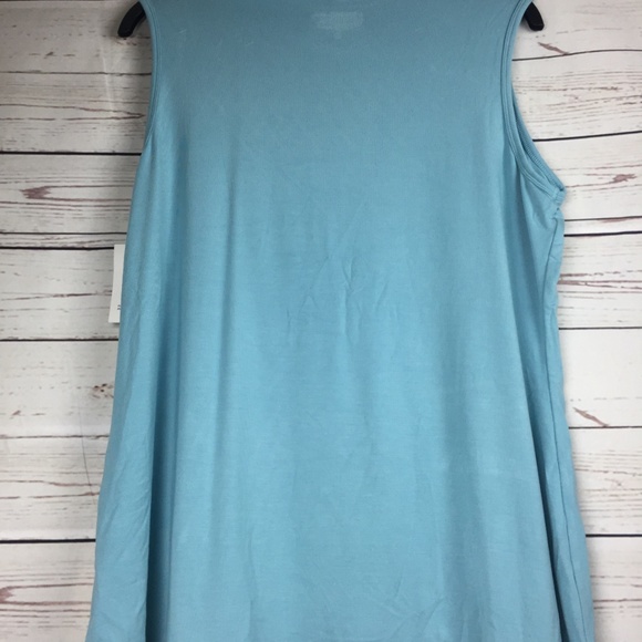 Charter Club Tile Blue Mock-Neck Top - Picture 3 of 5